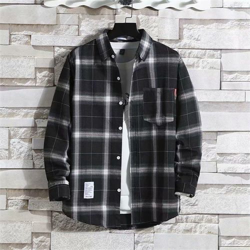 Long Sleeved Checkered Shirt Enlarged