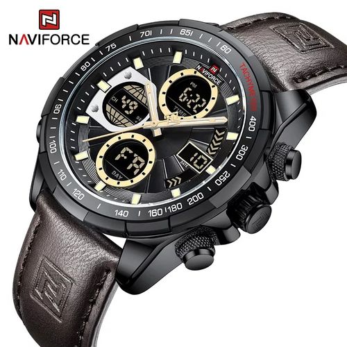 Naviforce Men's Dual Time 30M Water Resistant Wrist Watch